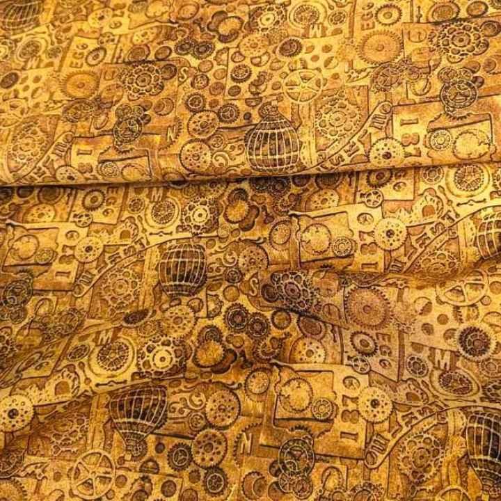 Brass Tonal Gears, Alternative Age fabric