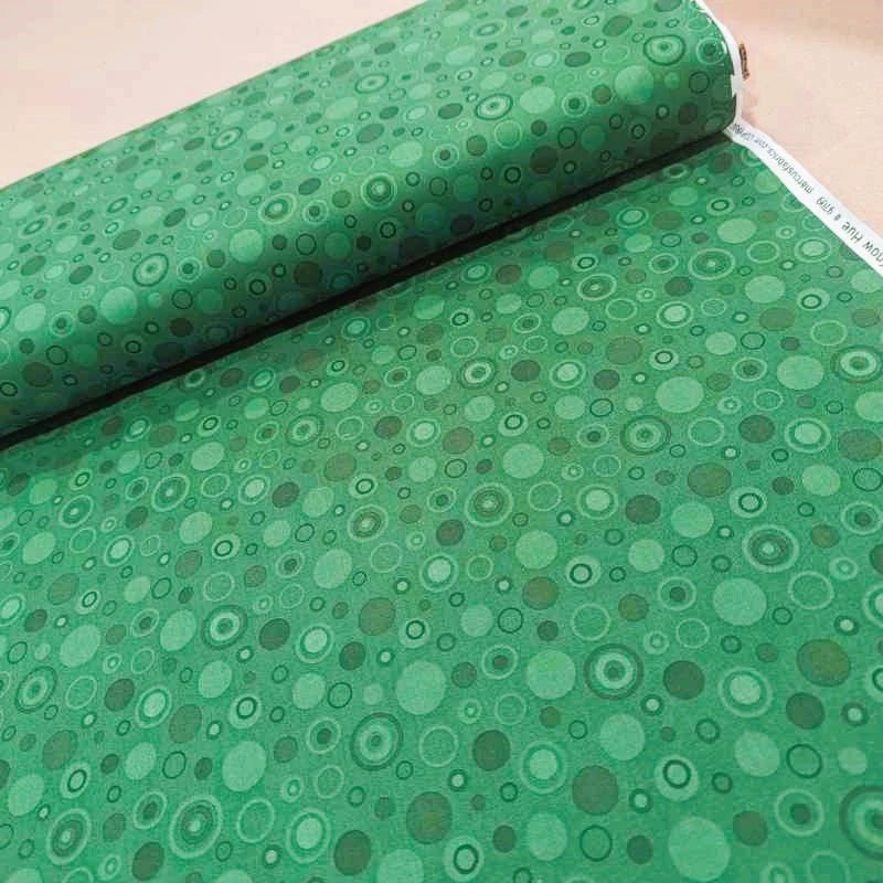 Bubble Dot in Green, Green Blender, Studio 37 Fabrics