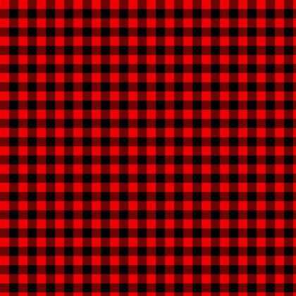 Buffalo Plaid in Red and Black, Cotton Print