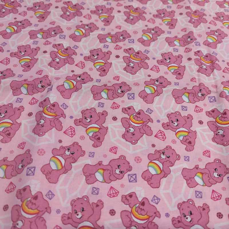 Care Bears on Pink Cotton Print | Fabric Design Treasures