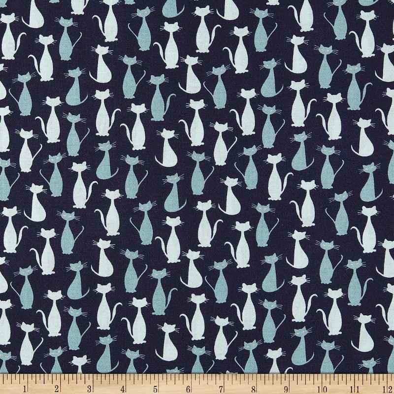 Cat, Spooky Hollow Cats in Teal