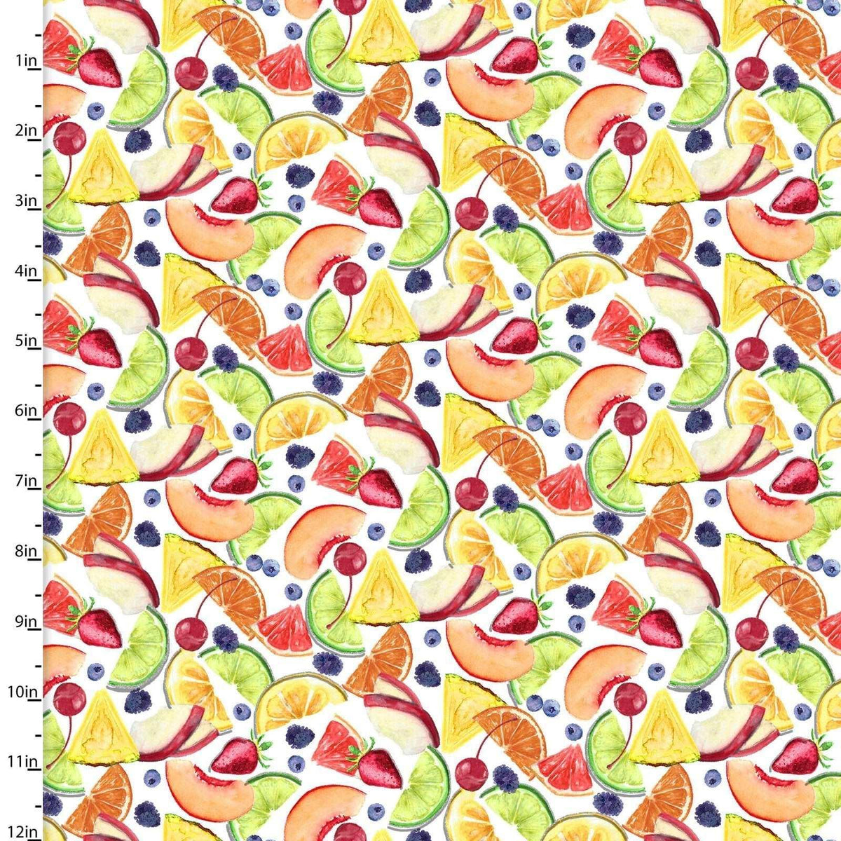 Cocktail Fruit Fabric, Glitter Fabric, Mixology Collection