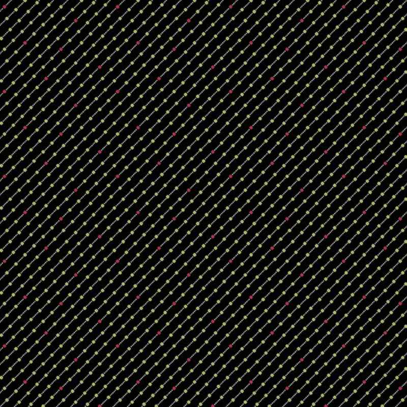 Diagonal Lattice on Black, Black Blender, Quilting Cotton