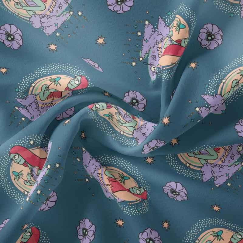 Disney Enchanted Sally on Navy Nightmare before Christmas | Fabric Design Treasures