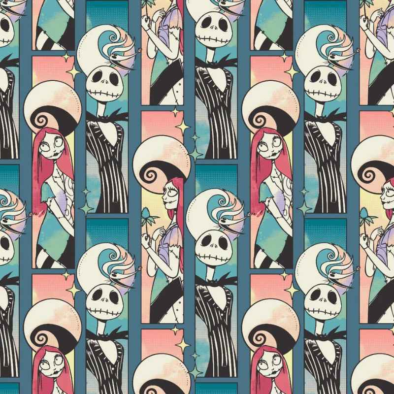 Disney Mystical Dreamers on Blue, Nightmare Before Christmas | Fabric Design Treasures