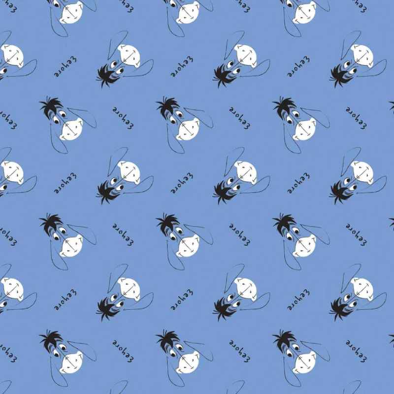 Disney Winnie the Pooh, Eeyore Blue | Fabric Design Treasures