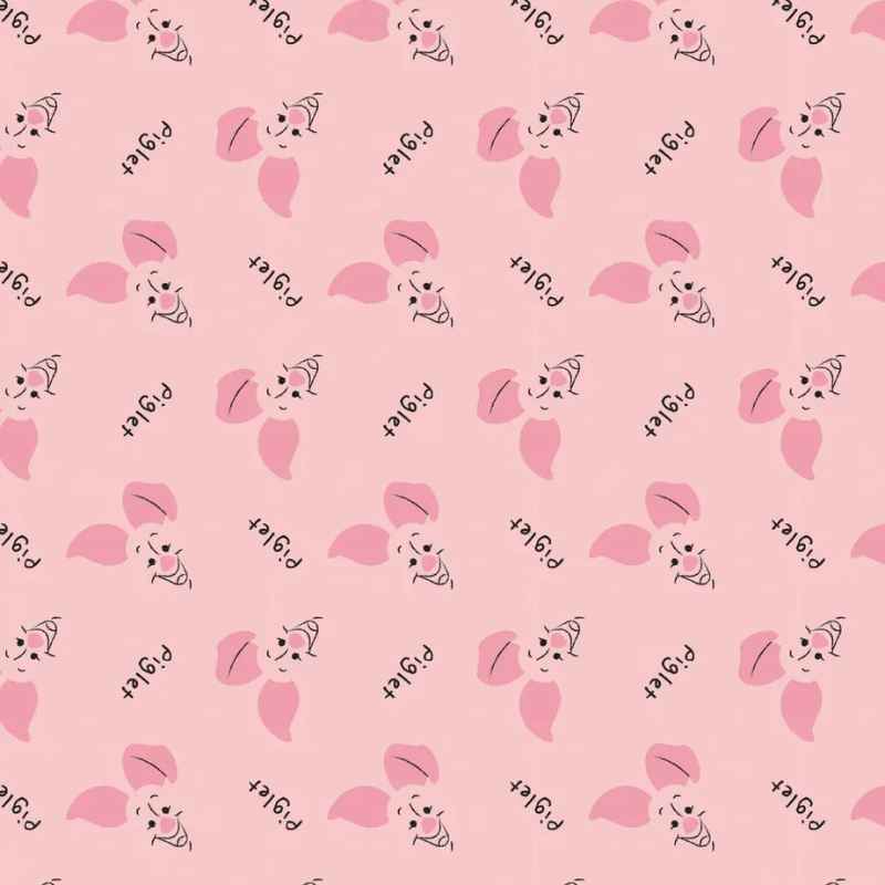 Disney Winnie the Pooh Piglet in Pink | Fabric Design Treasures