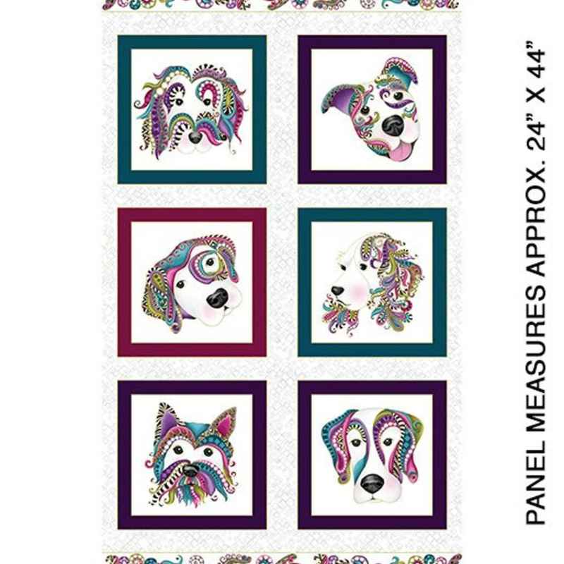 Dog On It Panel, Dog Panel | Fabric Design Treasures