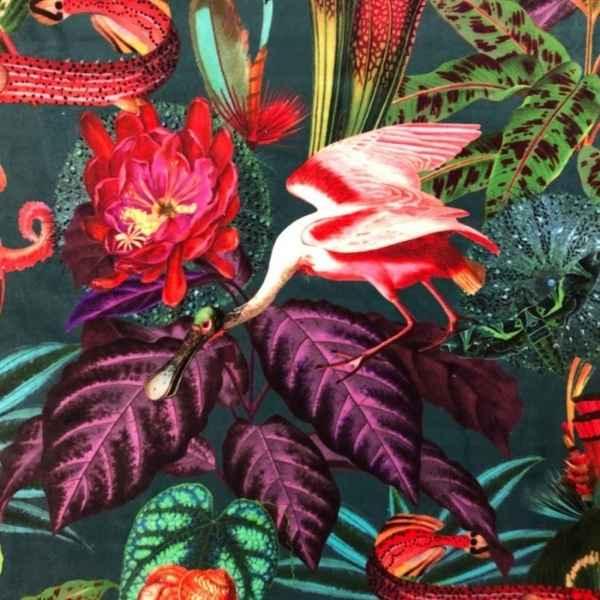 Fantasia Jungle Italian Velvet Digitally Printed