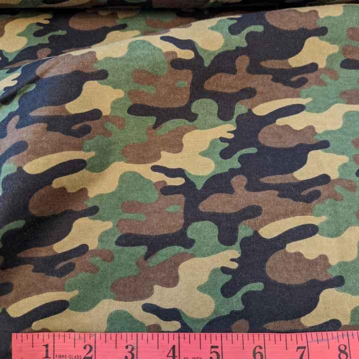 FLANNEL Camo Camouflage Army Flannel Fabric