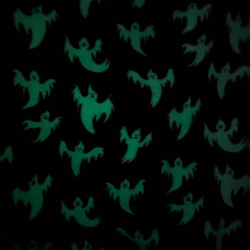 Flying Ghost Glow in the Dark Flannel Fabric Halloween