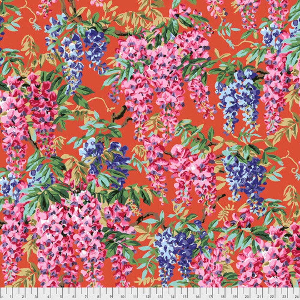 Free Spirit Kaffe Fassett Collective WISTERIA Red