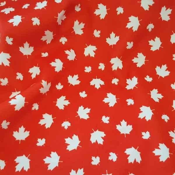 Funkins Canadian Maple Leaf Red Pine Minky 1/2 Yard