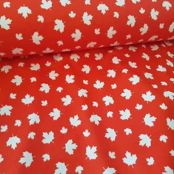 Funkins Canadian Maple Leaf Red Pine Minky 1/2 Yard