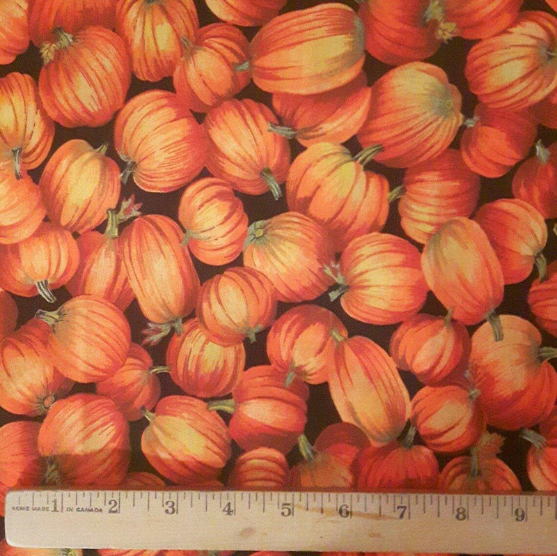 Halloween Fabric, Pumpkin fabric, packed pumpkins