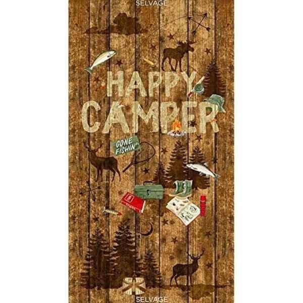 Happy Camper Panel, Timeless Treasures, 42" x 22"