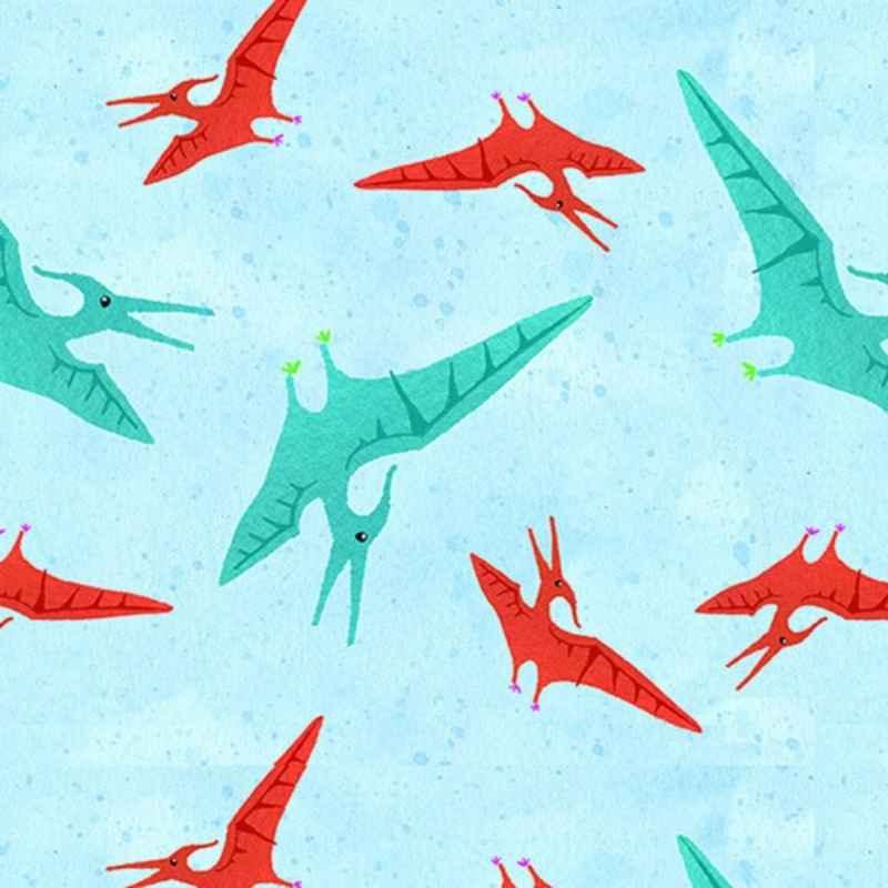 Henry Glass Flying Dinosaurs Fabric Dinosaur Kingdom