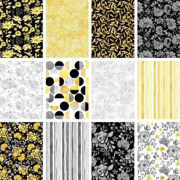 Henry Glass Misty Morning 12 Fabric Fat Quarter Bundle