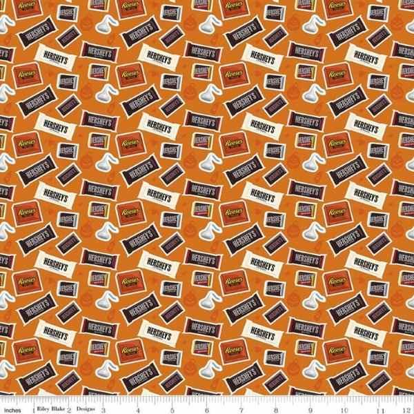 Hershey Fabric Celebrate with Hershey Candy Toss Orange