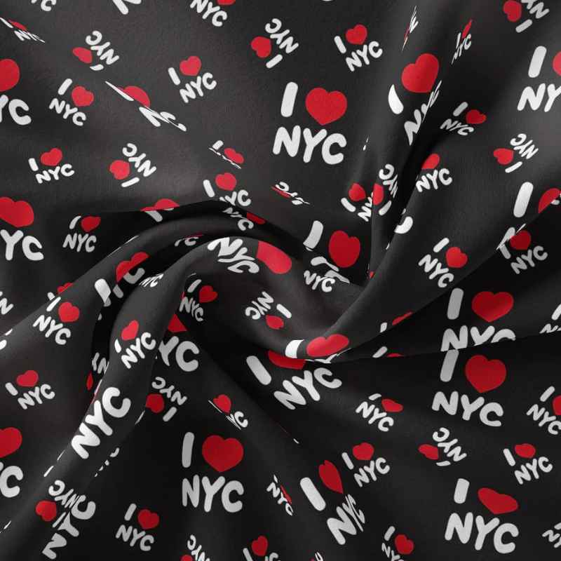 I Heart NYC - In a NY Minute Collection, Black | Fabric Design Treasures