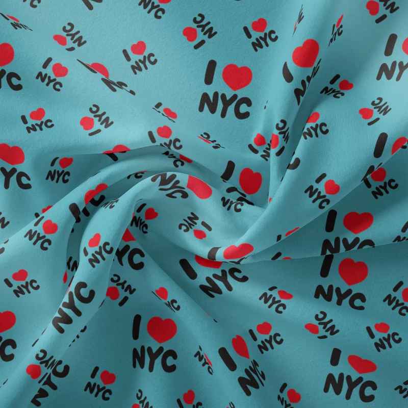 I Heart NYC - In a NY Minute Collection, Blue | Fabric Design Treasures