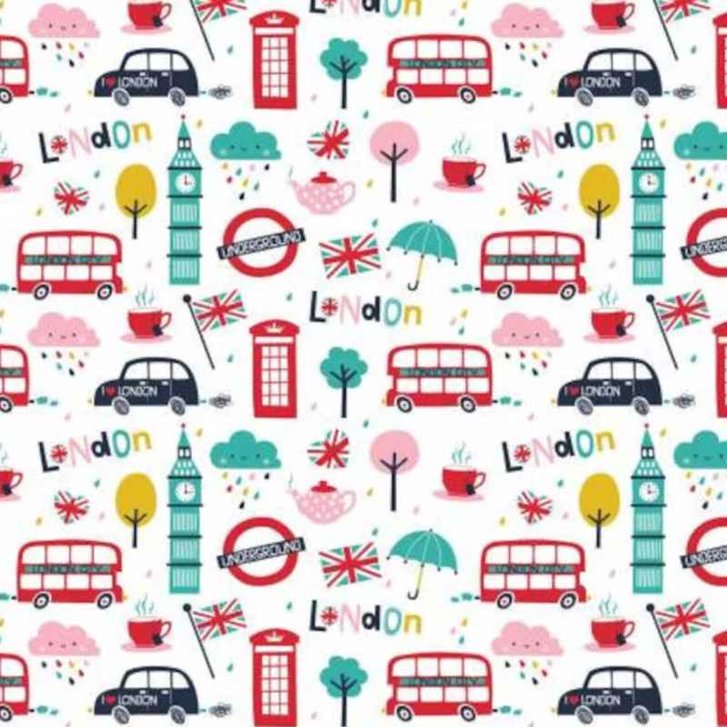 London Charm FLANNEL by Camelot Fabrics | Fabric Design Treasures