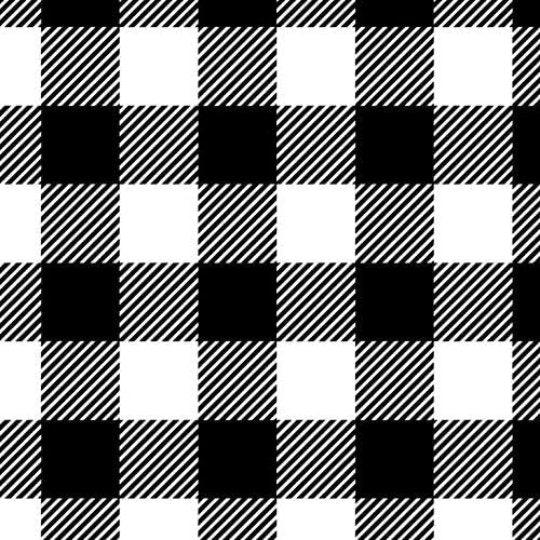 Lumberjack Black and White Buffalo Plaid Flannel