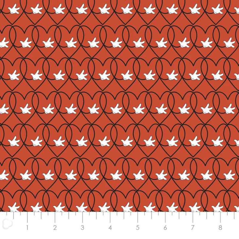 Minnie Black Hearts, Minnie Living Her Best Life on Red | Fabric Design Treasures