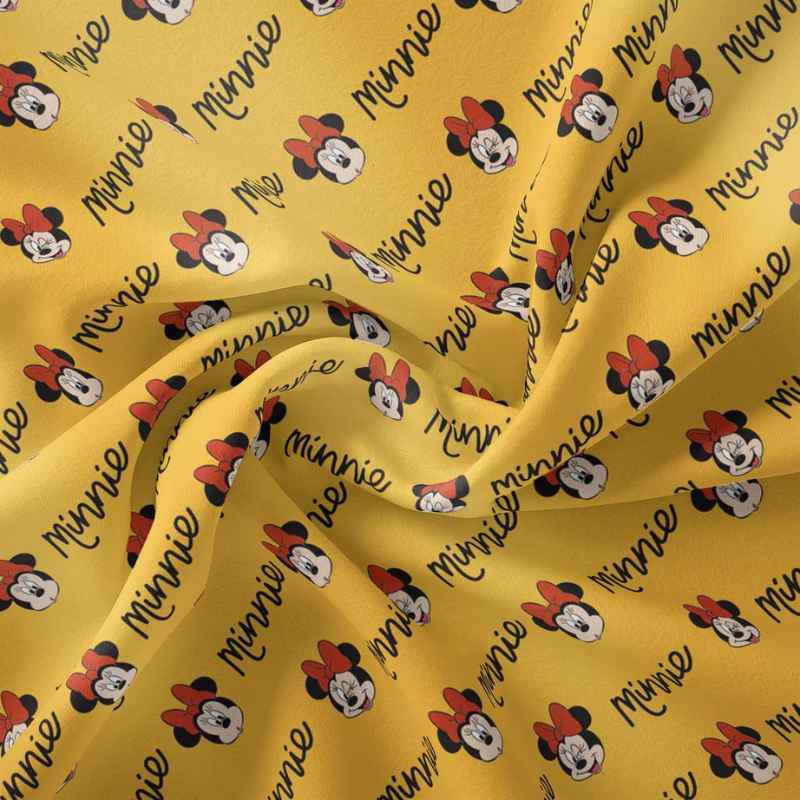 Minnie Signature in Yellow, Minnie Living Her Best Life | Fabric Design Treasures