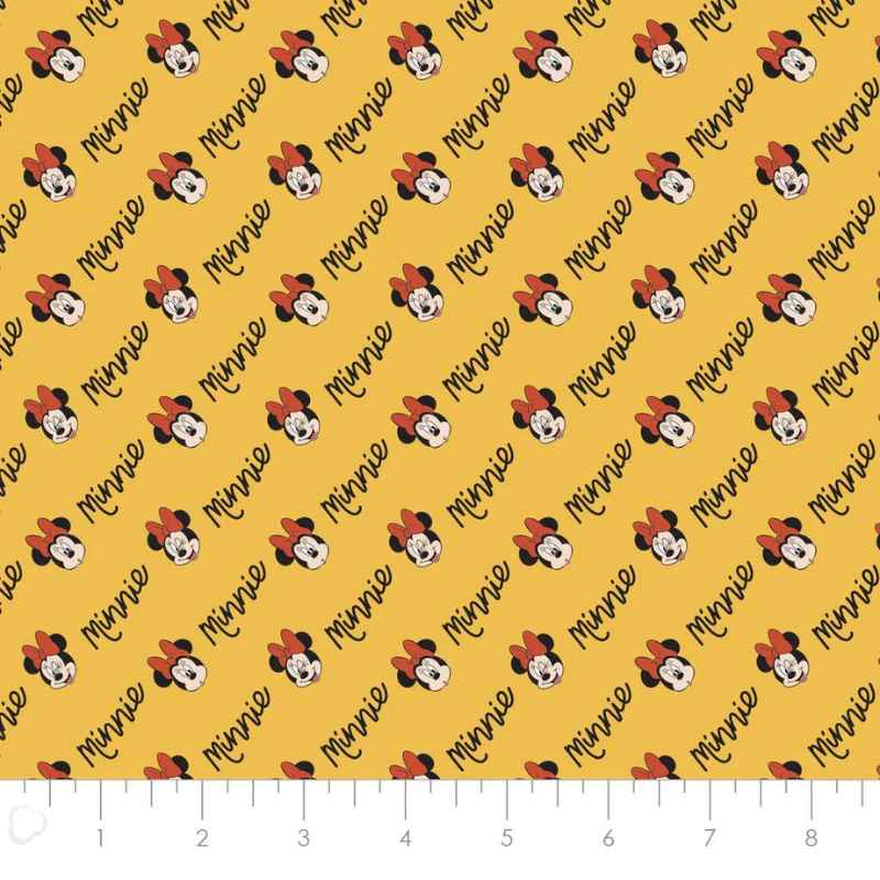 Minnie Signature in Yellow, Minnie Living Her Best Life | Fabric Design Treasures