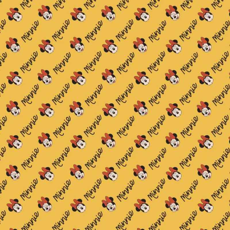 Minnie Signature in Yellow, Minnie Living Her Best Life | Fabric Design Treasures