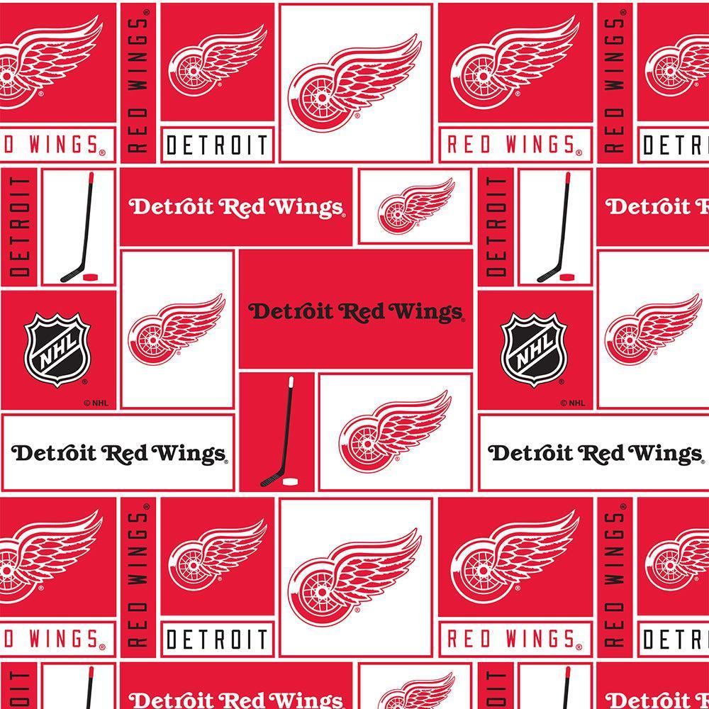 NHL Detroit Red Wings Hockey Fabric | Fabric Design Treasures