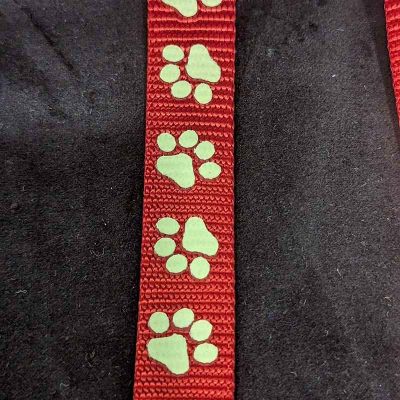 Nylon Webbing, Glow in the Dark, Red | Fabric Design Treasures