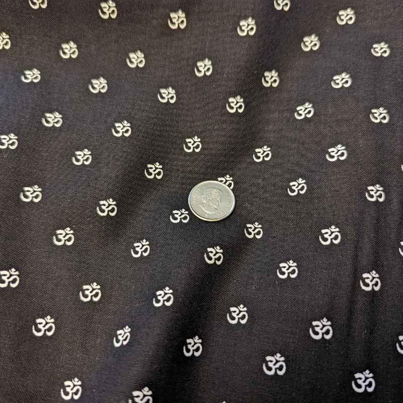 Om Fabric, Namaste, Yoga Fabric in Black | Fabric Design Treasures