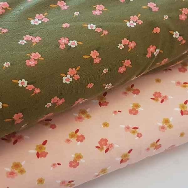 Organic Jersey Knit, Oeko-Tex Standard 100 - Lovely Flowers | Fabric Design Treasures