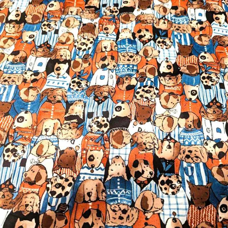 Packed Dog Laminated Waterproof PUL Fabric | Fabric Design Treasures