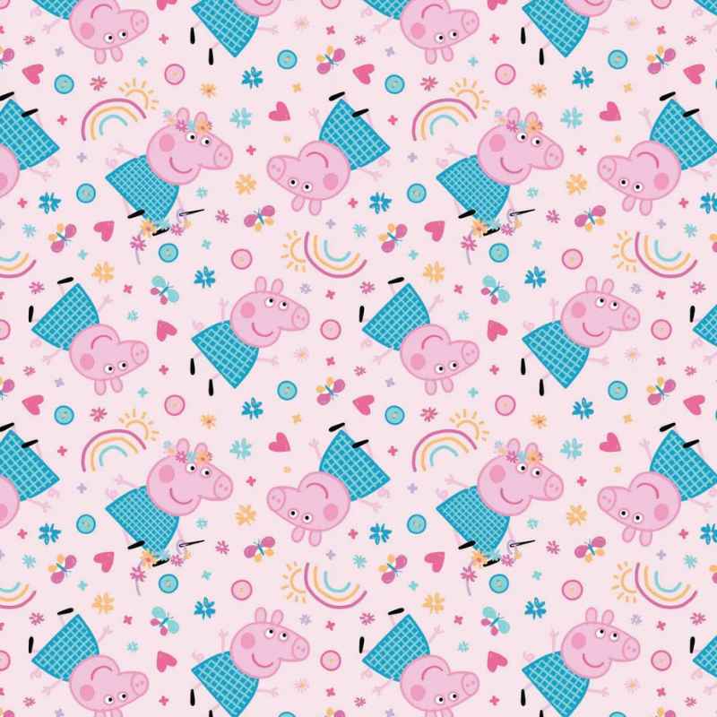 Peppa Maker's Delight, Peppa Pig Hand Made, Pink | Fabric Design Treasures