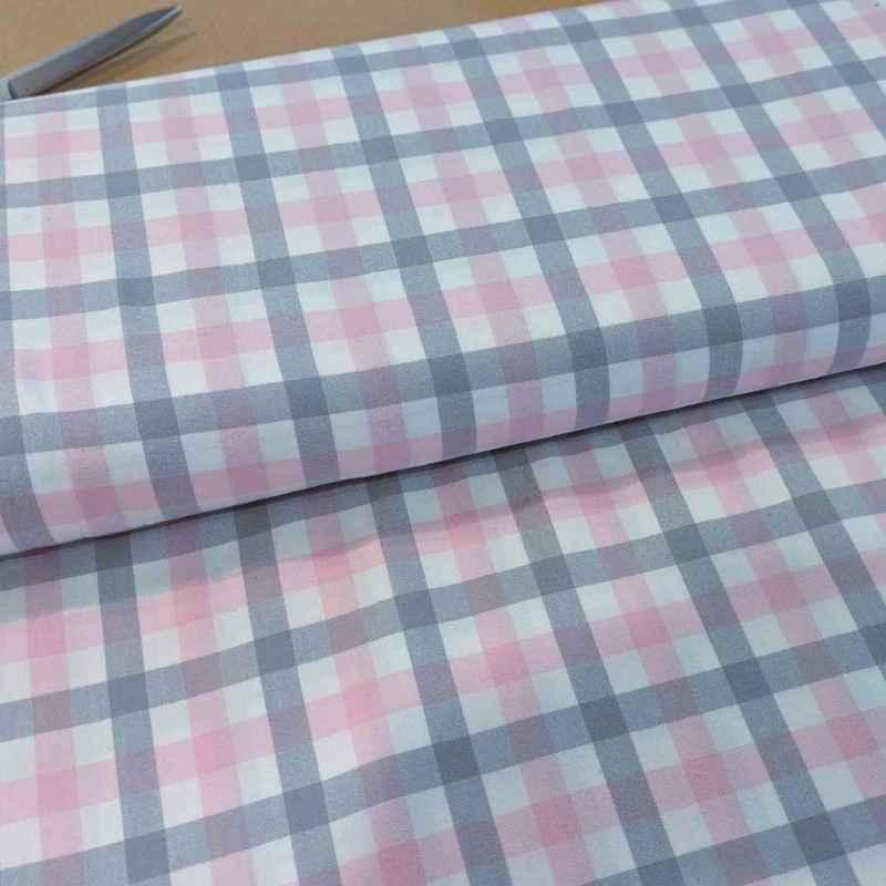 Pink & Grey Plaid FLANNEL, Brookyln by Robert Kaufman | Fabric Design Treasures