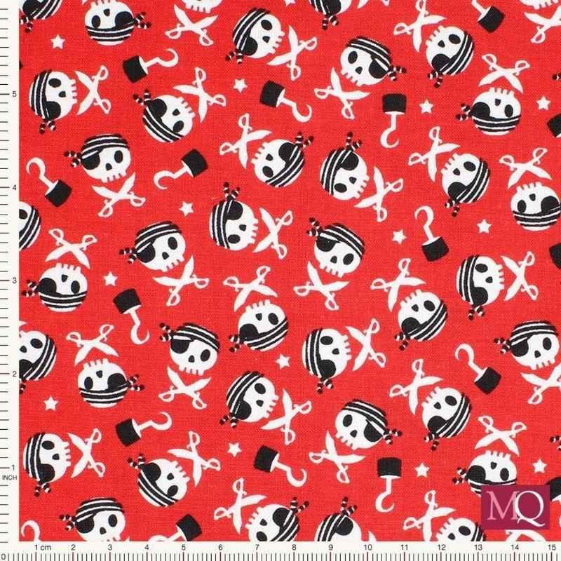 Pirate Fabric, Jolly Roger Fabric, Skulls Fabric | Fabric Design Treasures