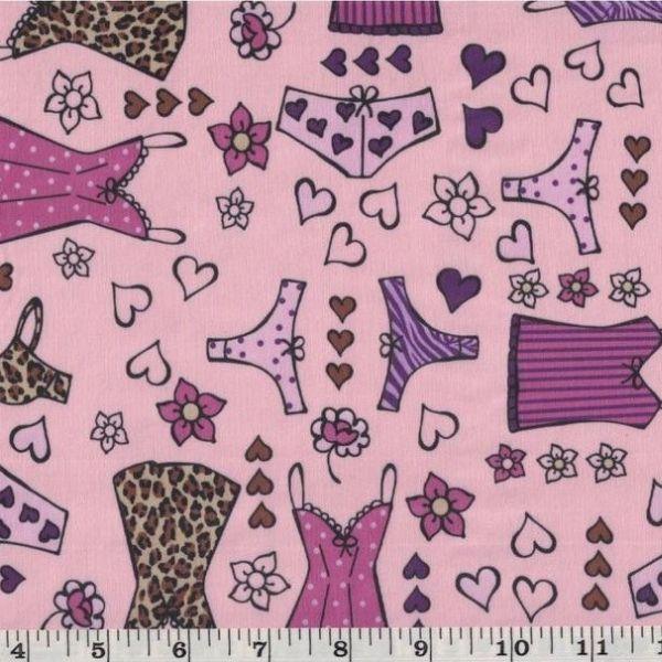 Printed Fancy Lingerie Motif on PUL fabric | Fabric Design Treasures