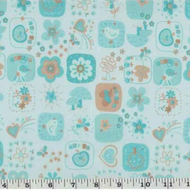 PUL fabric, Diaper Waterproof Laminated fabric PUL on Teal | Fabric Design Treasures