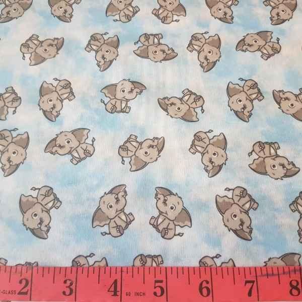 PUL fabric, Elephant Waterproof Laminated fabric Blue | Fabric Design Treasures