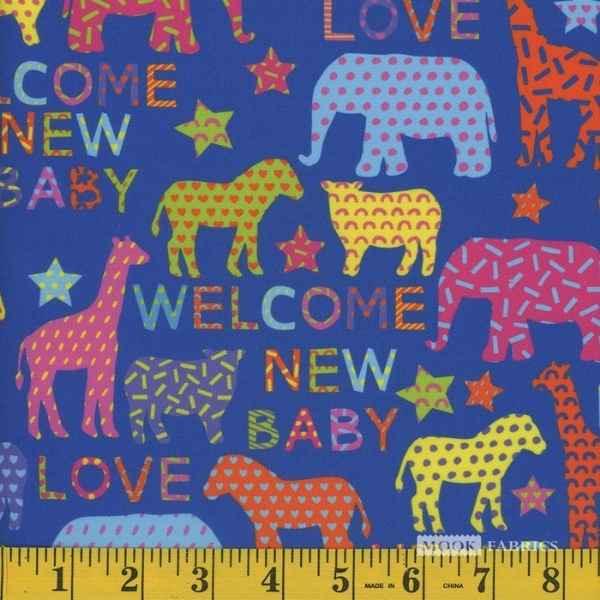 PUL fabric, Laminated PUL Welcome New Baby | Fabric Design Treasures