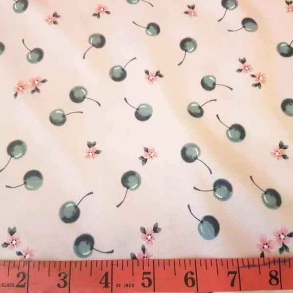 PUL Fabric Retro Cherry Laminated fabric Pink | Fabric Design Treasures