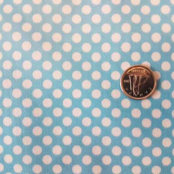 PUL fabric, White Pockadot Waterproof Laminated fabric | Fabric Design Treasures