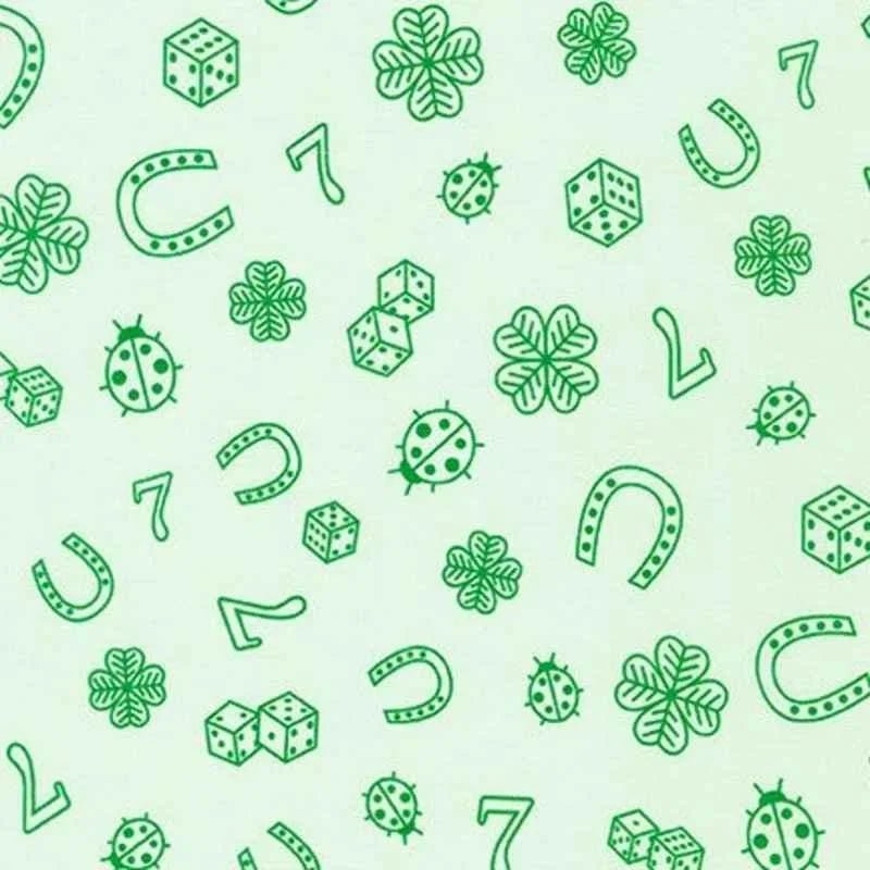 Shamrocks and clover on Green