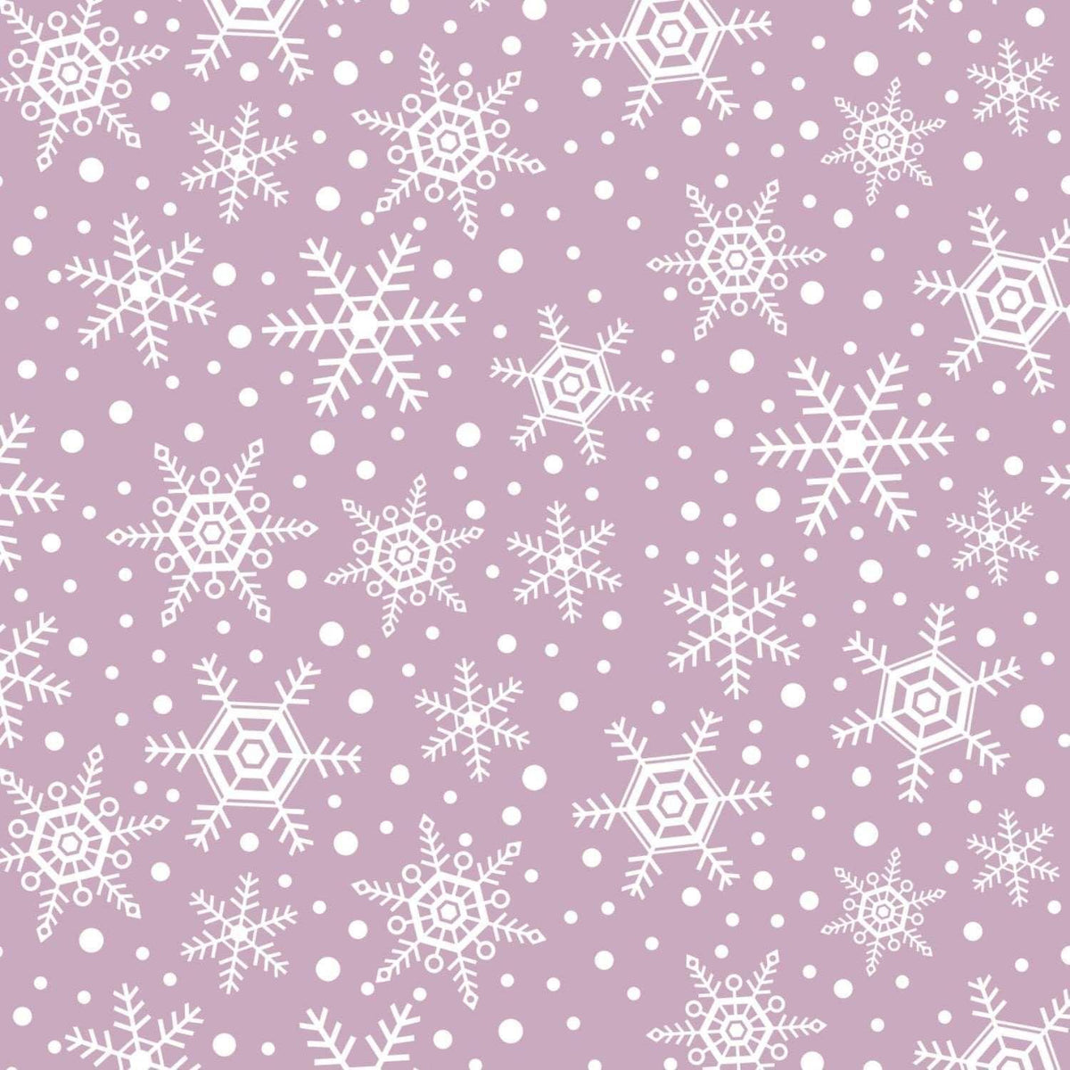 Snowflake in Grey, Pink, Light Blue Fleece Fabric | Fabric Design Treasures