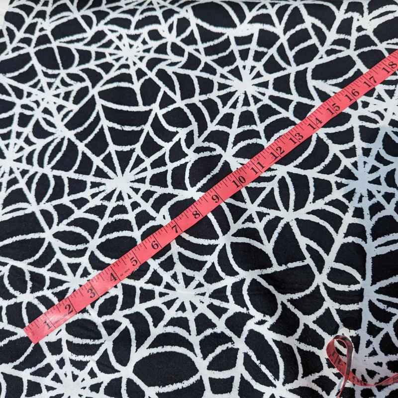 Spiderweb Glow in the Dark Flannel Fabric Halloween | Fabric Design Treasures