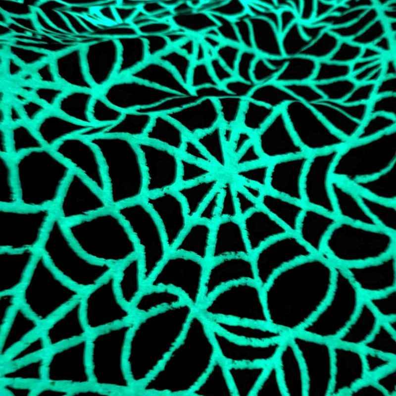 Spiderweb Glow in the Dark Flannel Fabric Halloween | Fabric Design Treasures