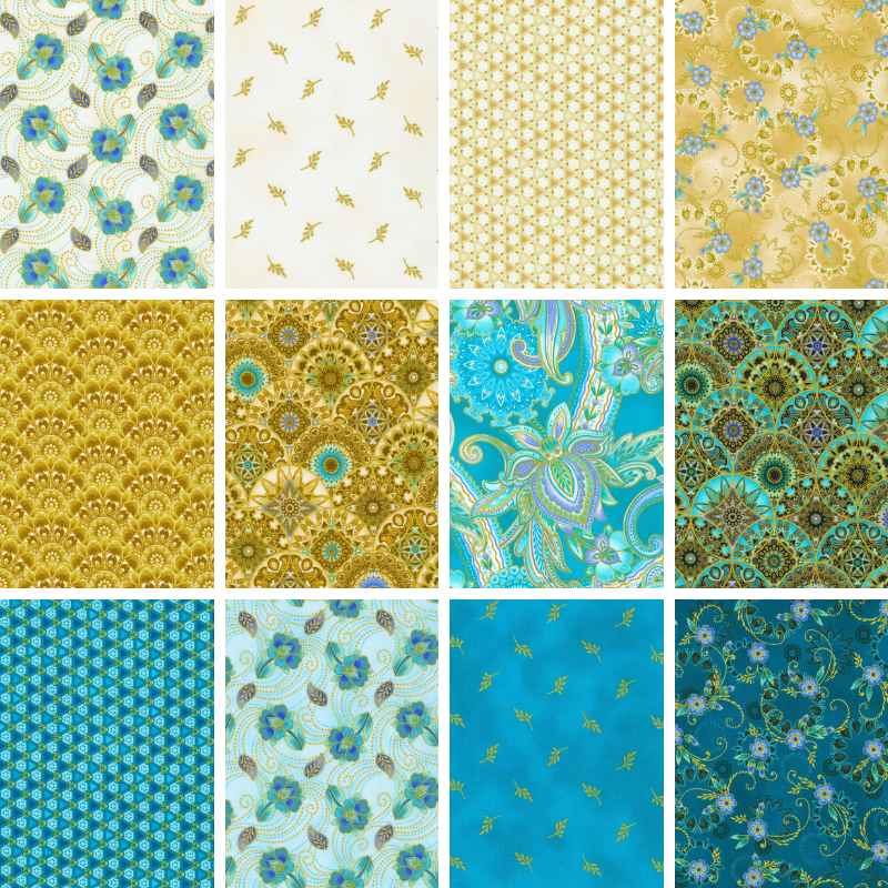 Studio RK Jaikumari Fat Quarter Bundle, 25 pieces | Fabric Design Treasures